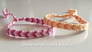 How to make chevron friendship bracelet  yarnivora [upl. by Paula]