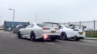 950HP and 880HP Toyota Supra  CRAZY 2Step amp Burnouts [upl. by Belayneh467]