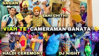 VIAH TE MAIN CAMERAMAN BANGYA😂 SAGAN SAHICHITHI HALDI CEREMONY DJ NIGHT 😍 [upl. by Joappa]