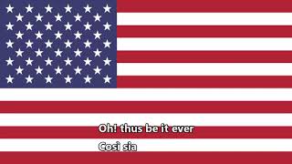 Inno nazionale degli Stati Uniti  The Star Spangled Banner La Bandiera Adorna di Stelle [upl. by Oiralednac]