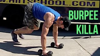 Burpee Workout  Total Body Routine With Dumbbells [upl. by Seaver]