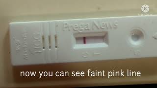 Pregnancy test before missed period Faint pink line  Pregnant or not faintlineonpregnancytest [upl. by Fulcher]