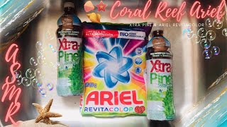 ASMR 💖 ARIEL REVITACOLOR amp XTRA PINE LAUNDRY PASTE  CORAL REEF ARIEL COLLAB 🐠 [upl. by Eldnar]