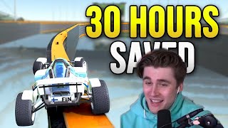 Ludwig Reacts to The Quest for the Biggest Trackmania Shortcut [upl. by Aschim366]