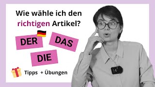 DER DIE oder DAS  Regeln und Tipps für den richtigen Artikel MiniUnterricht mit Yuliia Artikel [upl. by Reilly294]