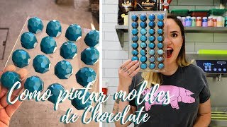 COMO PINTAR MOLDES DE CHOCOLATE  ESENCIALES DE REPOSTERÍA [upl. by Chee]