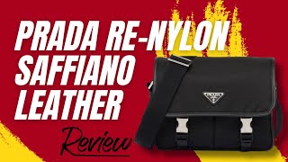 Prada ReNylon Saffiano Leather Bag REVIEW amp UNBOXING [upl. by Refynnej]