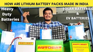 How are Lithium ion and Phosphate Battery Packs for Electiric vehicle and Solar Made in India [upl. by Anazraf]