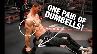 7 Minute Triceps Workout JUST DUMBBELLS [upl. by Olney]