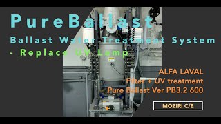 Replace UV Lamp of UV Reactor ALFALAVAL BWTS UVreactor UVlamp UVlamptest LPS [upl. by Adyahs]