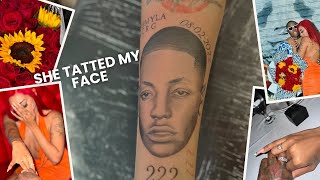 SHE GOT MY FACE TATTED  ANNIVERSARY VLOGMAS DAY 1 [upl. by Ahsieki]