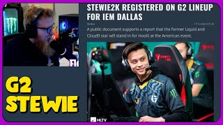 fl0m Reacts to Stewie2k Joins G2 for IEM Dallas [upl. by Esaj]