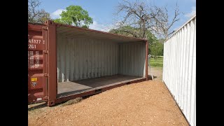 Building a shipping container garage startfinish time lapse no sound see desc below for more [upl. by Epuladaugairam]