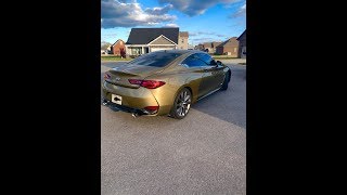 STRAIGHT PIPED 2018 INFINITI Q60 30t RED SPORT 400 COLD START amp REV MUFFLER DELETE [upl. by Alin]