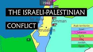 The IsraeliPalestinian Conflict explained on a map [upl. by Attehcram]