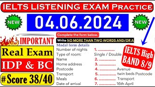 IELTS LISTENING PRACTICE TEST 2024 WITH ANSWERS  04062024 [upl. by Anertal]