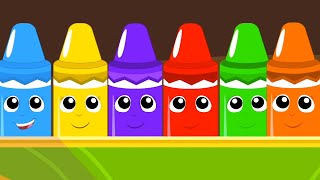 Ten In The Bed Crayons  More Nursery Rhymes and Learning Videos for Kids [upl. by Micco]