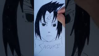 sasuke full collor shortvideo naruto art [upl. by Yelmene]