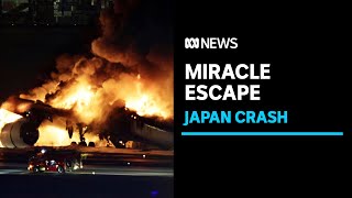 12 Australians among 379 safe in miracle escape from burning airliner at Tokyo airport  ABC News [upl. by Lumpkin]