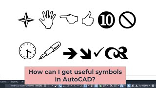 How can I get useful symbols in AutoCAD [upl. by Rayburn]