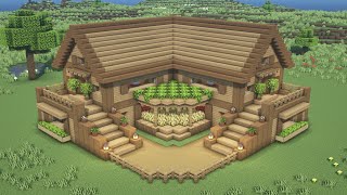 Minecraft  How To Build A Large Survival House Tutorial 22 [upl. by Suvart]