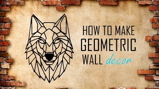 Geometric Wall Decor  DIY Simple Wall Decoration  Home Decor Ideas [upl. by Peirce]