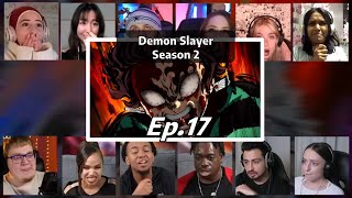 Demon Slayer Kimetsu no Yaiba Season 2 Episode 17 Reaction Mashup  鬼滅の刃 [upl. by Ydnam]