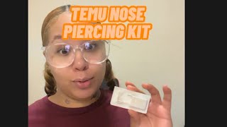 TEMU NOSE PIERCING KIT  I LET MY HUSBAND DO IT  PAIN LEVEL 110 [upl. by Dwyer437]