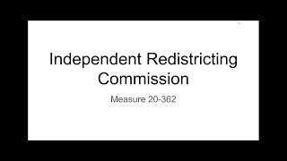 Redistricting Commission [upl. by Mylor752]