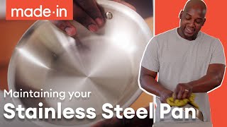 How to Properly Maintain Stainless Steel Pans  Made in Cookware [upl. by Machutte]