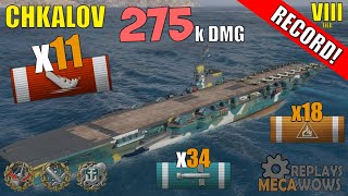 MEGA RECORD Chkalov 11 Kills amp 275k Damage  World of Warships Gameplay [upl. by Felicie]