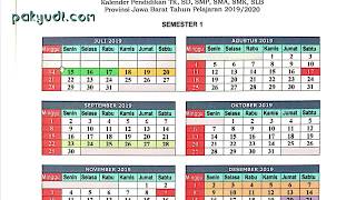 ❈ Kalender Pendidikan Th Ajaran 2019  2020 Untuk TK SD SMP SMA SMK SLB [upl. by Nealson]