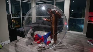 24 HOUR OVERNIGHT IN GIANT BUBBLE BALL INTENSE [upl. by Anyl]