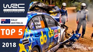 WRC Rally Australia 2018  Top 5 Highlights Rally CRASHES BIG Rally Jumps and WRC Champions [upl. by Iosep]