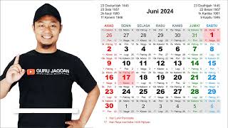 Kalender Juni 2024 [upl. by Sedda]