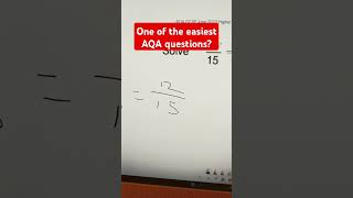 The Easiest AQA Maths Question Ever [upl. by Lucine]