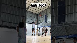 Fake spin 360 basketball hoopshighlights shortvideo nba youtubeshorts shorts short [upl. by Neddie]