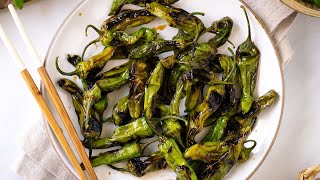 Blistered Shishito Peppers with Ginger Soy Sauce [upl. by Rolat]