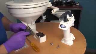 Jabsco How To Replace The Manual Toilets Pump Assemblyiboatscom [upl. by Imena984]