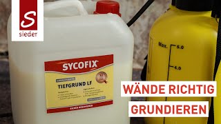 Wände richtig grundieren  Tiefgrund LF  Sycofix Tutorials [upl. by Edivad274]