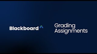 Grading Assignments in Blackboard [upl. by Alolomo]