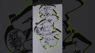 Graffiti Art style graffitiart viralvideo trending [upl. by Odama]