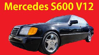 1993 Mercedes Benz 600SEL W140 V12 Sedan S600 Video Review [upl. by Dorothy]