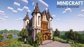 Minecraft How to build a Medieval Library  Minecraft Tutorial [upl. by Neenaj]