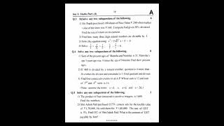 Class 10 Maths 1 first semester question paper2024💯💯🔥🔥 Maharashtra board 🔥 [upl. by Lib691]