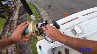 Shimano Tiagra Drag Adjustment  Fishing in Hawaii  Penn Reel  Perfect Drag Pressure [upl. by Elleuqram]