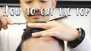 How to CUT the Top for a DISCONNECTED Comb Over [upl. by Hephzipah]