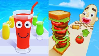 Sandwich Runner VS Juice Run 💗🎀🌸Walkthrough Max Gameplay HR5673 [upl. by Faunia]