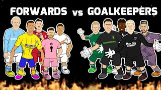 🔥FORWARDS vs GOALKEEPERS🔥 Football Challenges Frontmen 75 [upl. by Irrabaj]