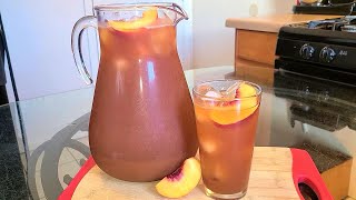 Homemade Peach Iced Tea  Iced tea made with fresh peaches  It can it be Sweetened or sugar free [upl. by Yoko]